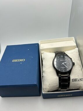 Seiko Radio Wave Control Solar Black Watch – Model 7B24-0AR0